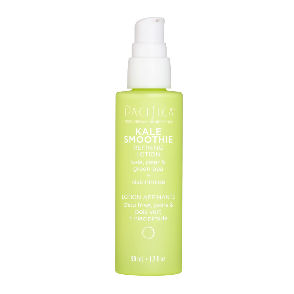 Pacifica Beauty Kale Smoothie Refining Lotion  Skincare  Face Moisturizer  Niacinamide  Vitamin C and E  Minimize Pores  Face Serum  For All Skin Type