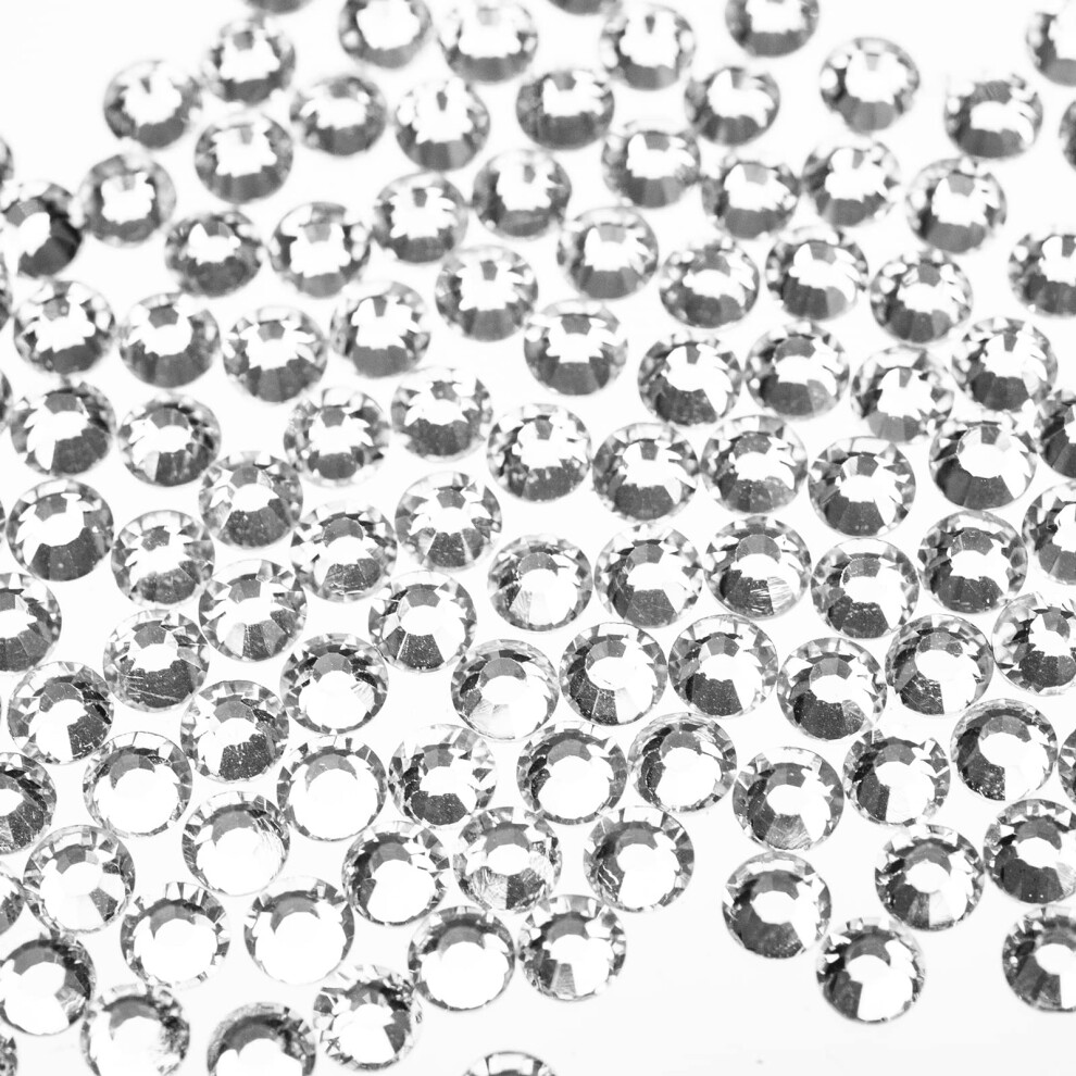 DIAO79NI Rhinestones 1440pcs SS20 Glass Nail Art Crystal Clear White Flatback Gemstones for Crafts Nails Makeup Bags and Shoes Decoration(SS20  Clear