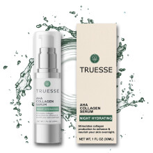 TRUESSE AHA Collagen Serum - Serum for Face - Collagen Peptide - Nighttime Moisturizer - Anti-Aging Serum - Overnight Facial Serum 1 fl oz