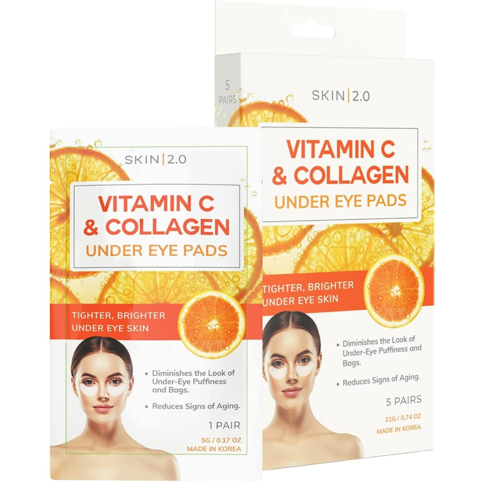 Patchs Contour Des Yeux Skin 2.0 à La Vitamine C Et Au CollagèNe - TestéS Dermatologiquement - ÉClaircit Les Cernes, Raffermit La Peau Du Contour-image