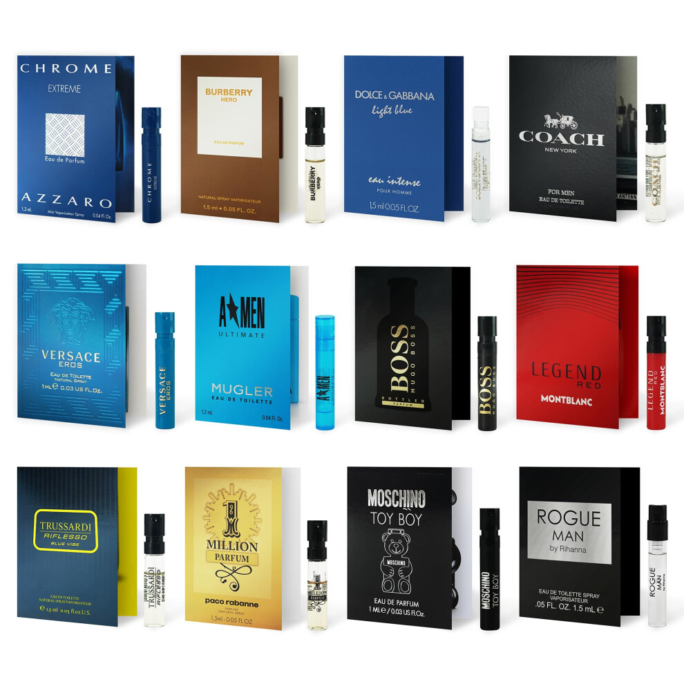chantillons d'eau de Cologne Infinite Scents pour hommes - 12 marques de parfums de cr  ateurs