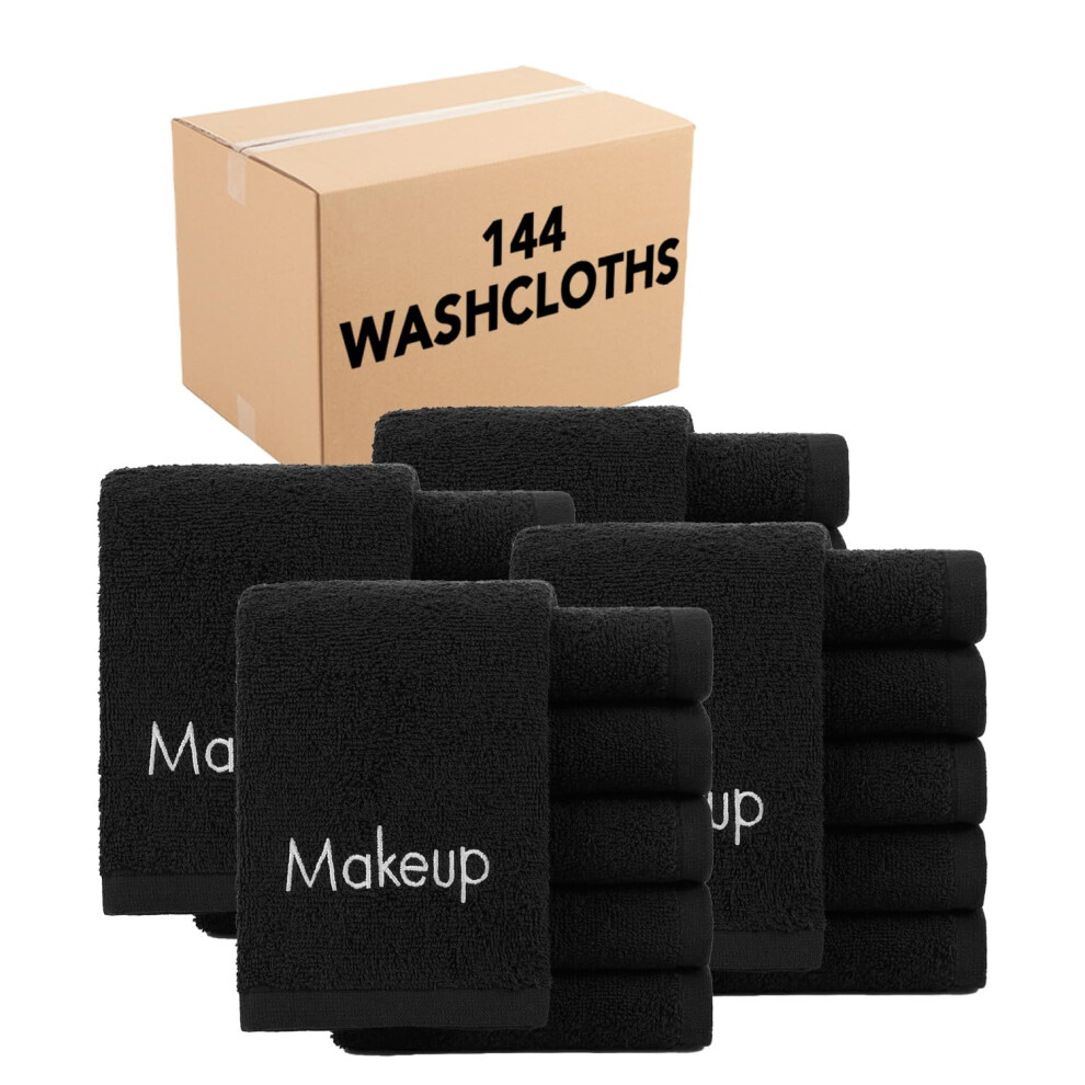 Arkwright Llc Arkwright Makeup Towels - Bulk Case Of 144 - Soft & Gentle Cotton Washcloth Face Make Up Remover, Reusuable Eraser Cloth Essentials For Hosts & Artist