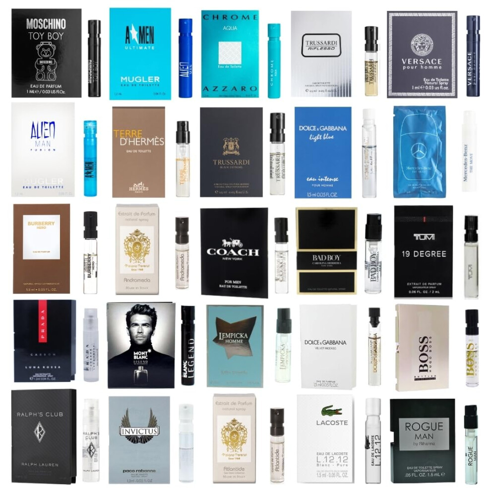 chantillons d'eau de Cologne Infinite Scents pour hommes - 10 marques de parfums de cr  ateurs