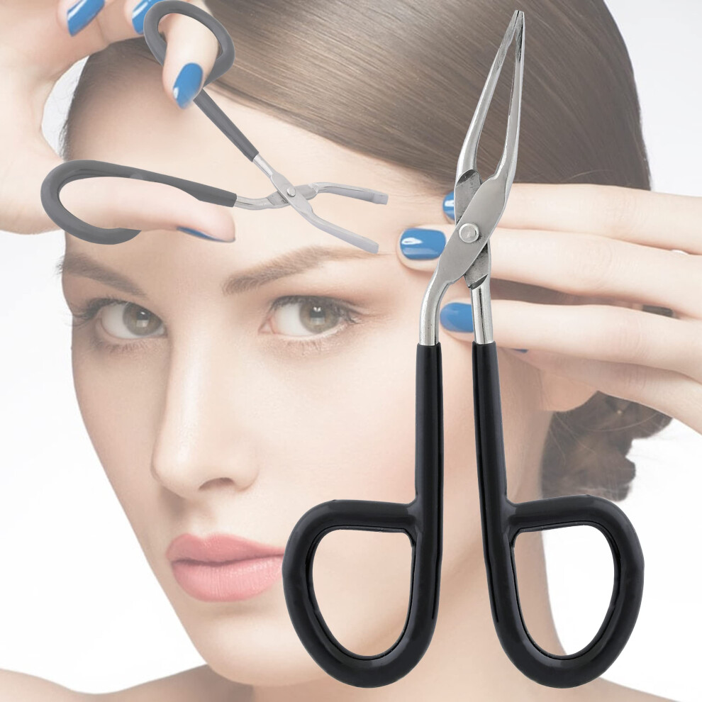 Pinzas Profesionales Muskalmed Con Mango De Tijera De Acero Inoxidable, Herramienta Para Dar Forma A Cejas Y Nariz, Pinzas Para Quitar Vello Para-image
