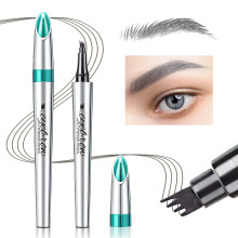 Crayon à sourcils Microblading - Stylo Maquillage Sourcils 4 Points Longue Durée Étanche