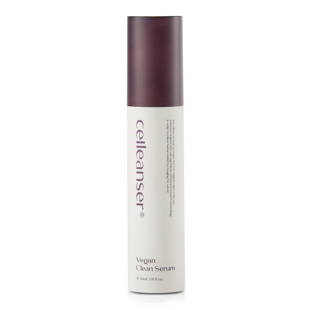 Celleanser Vegan Clean Serum - Moisturizing Facial Serum With Panthenol And Madecassoside Non-Greasy Vegan 1.01 Fl Oz