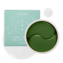 neos:lab Chill Down Gel Eye Mask 60ea (30pairs) - Cooling Hydrogel Eye Patch with Catechins Arnica Flower Vitamins Caffeine for Relieving Tire