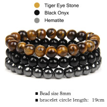 (19cm, STYLE 5) 3pcs Natural Stone Unisex Bracelets