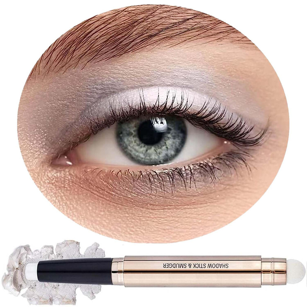 Mã¥ Foltren White Eyeshadow Stick Halloween Makeup Cream Smooth Shimmer Single Eyeshadow Pencil Hypoallergenic Waterproof Long Lasting Eye Shadow Highlighter St