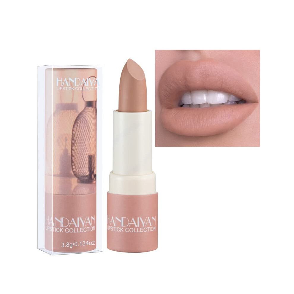 Girig Matte Nude Lipstick Bold & Intense Nudes Paper Tube Lipsticks Smooth Velvety Lip Gloss Long Lasting Lip Stick Non-Stick Cup Not Fade Nude Lip Stick