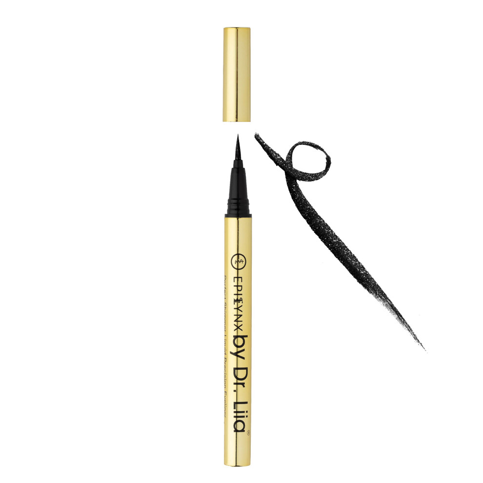 Epilynx By Dr. Liia Long Lasting Waterproof Liquid Eyeliner With Precision Tip | Gluten And Allergen Free Vegan Eyeliner Pencil |2Ml| Shimmer Black