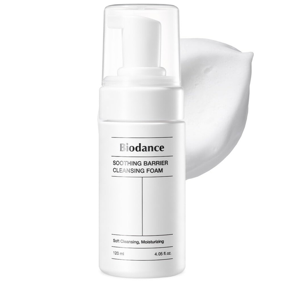 Biodance Soothing Barrier Cleansing Foam Micro Bubble Foam Gentle & Mild Face Cleanser | 4.06 Fl.oz 120Ml