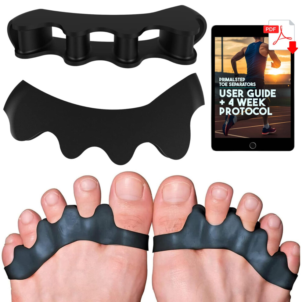 Primalstep Vyce Toe Separators - Doctor Recommended - Correct Foot And Bunion Pain Plantar Fasciitis - Toe Straightener To Improve Functional Athleti