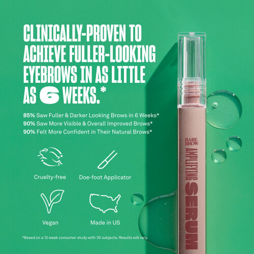 Babe Original Babe Brow Amplifying Serum - Sobrancelhas Mais Cheias e Grossas, Com Óleo de Rícino 2