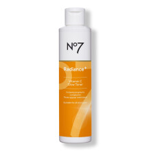 No7 Radiance+ Vitamin C Glow Toner - 2% Vitamin C Complex Toner s vrbovou kurou a Aloe Vera - AHA Face Exfoliant zlepuje texturu pleti - Toner na ob