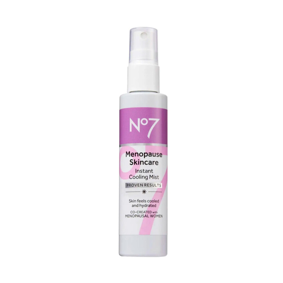No7 Menopause Skincare Instant Cooling Mist - All Over Cooling Facial Mist for Daily Menopause Relief of Hot Flashes - Moisturizing Glycerine + Refres