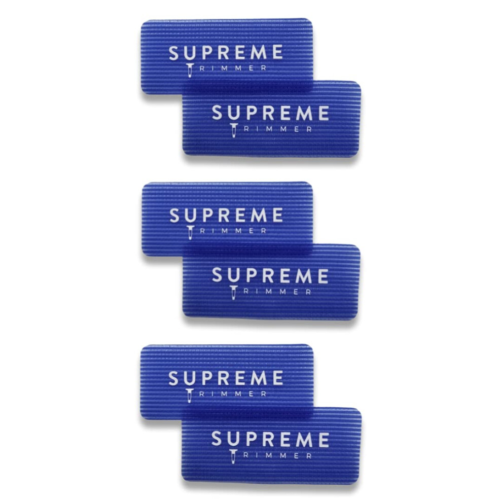 Barber Grippers Supreme Trimmer - Salon & Barber Hair Holder For Men & Women - Hair Clips For Styling And Hair Cuts 3Pk (Blue Rectangle 3Pk)