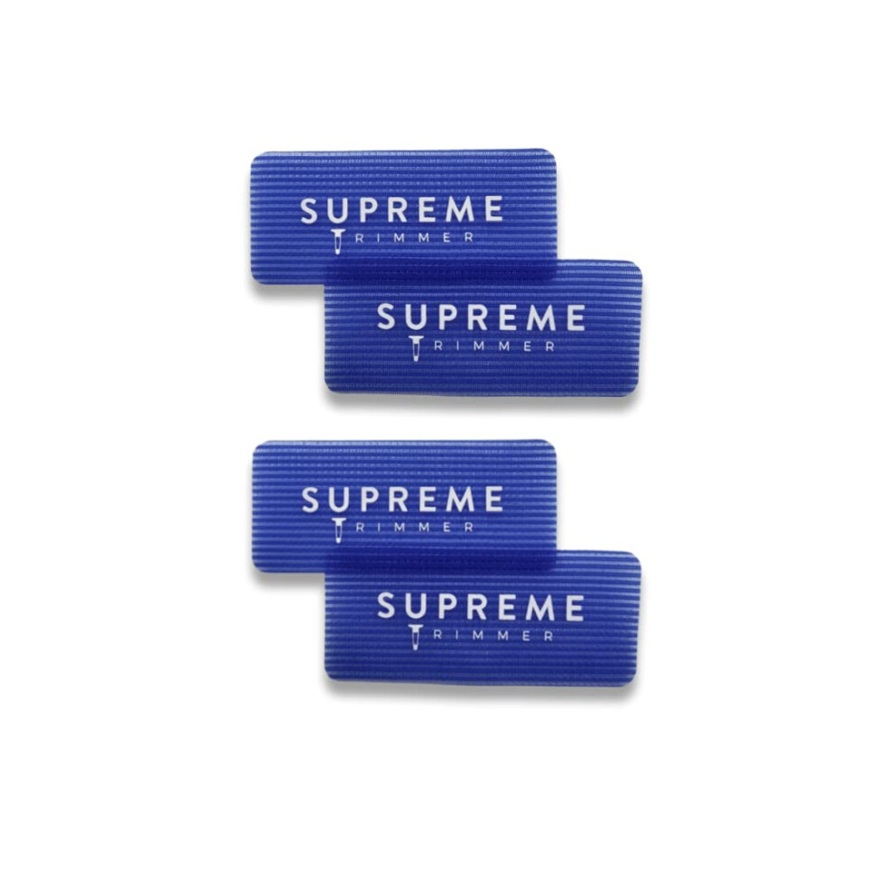 Supreme Trimmer Grippers Salon & Barber Hair Holders For Men, Women, Stylists, Makeup Artist 2Pk (Blue/White Rectangle 2Pk)