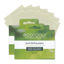 EcoTools Natural Oil Absorbing Facial Blotting Papers Plant-Based Materials Makeup Friendly Removes Excess Oil Travel Sized Easy To Use Perfect