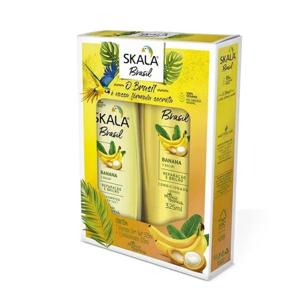 Skala - Linha Brasil - Kit Banana E Bacuri Shampoo E Condicionador (2 X 325 Ml) - (Brazil Collection - Banana And Bacuri Shampoo & Conditioner Set (2