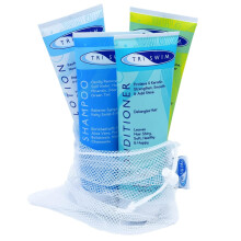 TRISWIM Gift Set Value Pack 4 db + hls tska utazkszlet Swim Care klreltvolt testpol + Swimmers sampon + balzsam s lotion 8,5 fl oz a hidr
