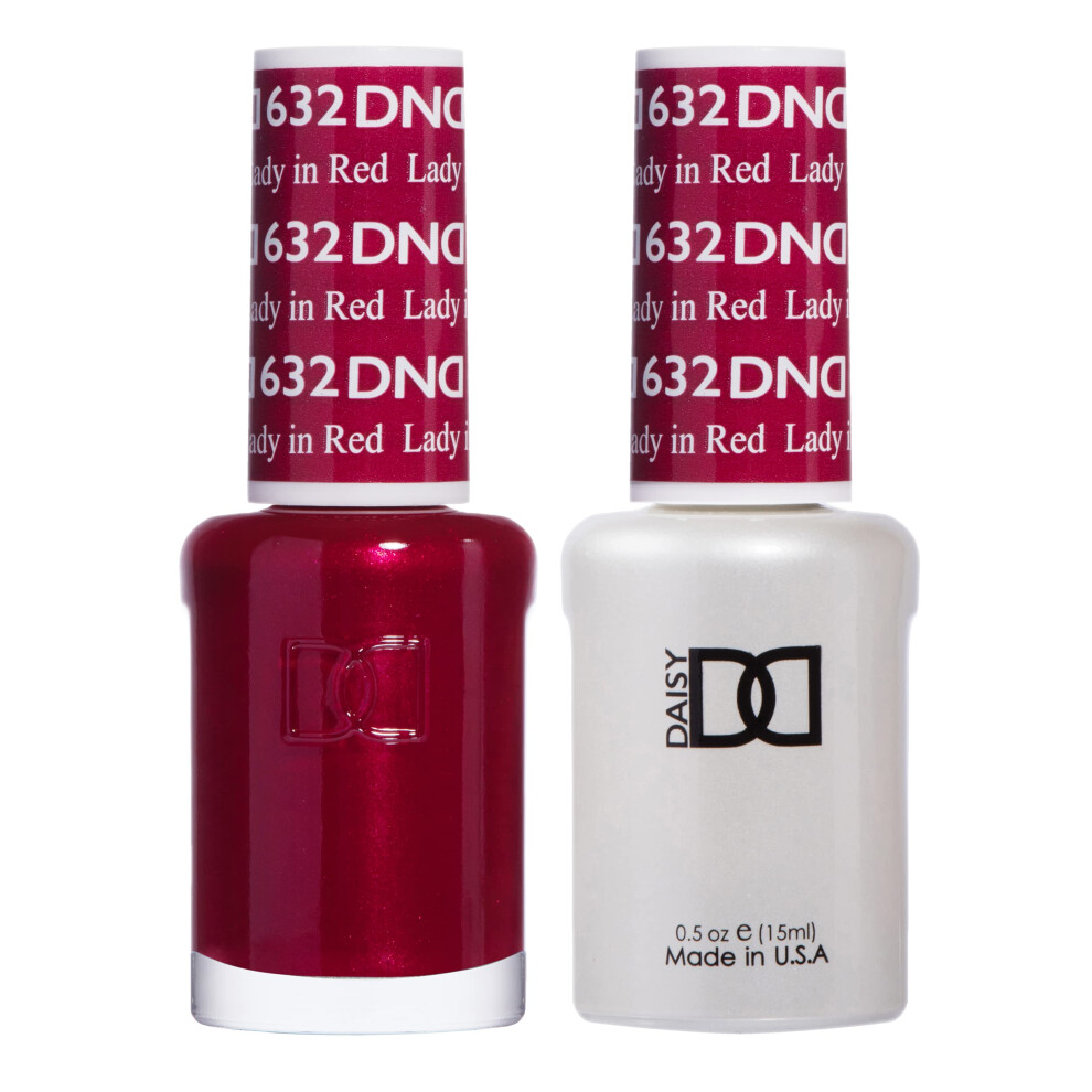 Daisy Dnd Red Dnd Gel Polish Set - 1 Each Of Gel Polish And Nail Polish 632 Lady 0.5 Fl Oz