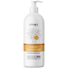 EDENIKA BOTANICALS Ginger Conditioner with Apricot Pumpkin Seed & Grapeseed 16 fl oz Fortifying & Nourishing Formula Vegan Sulfate-Free Paraben