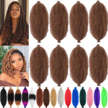 8 pakettia Joustavat Afro Twist -hiukset 22 tuuman esierotetut Marley Twist -punottavat hiukset Pehme synteettinen virkkaus ahdistuneille Faux Locs