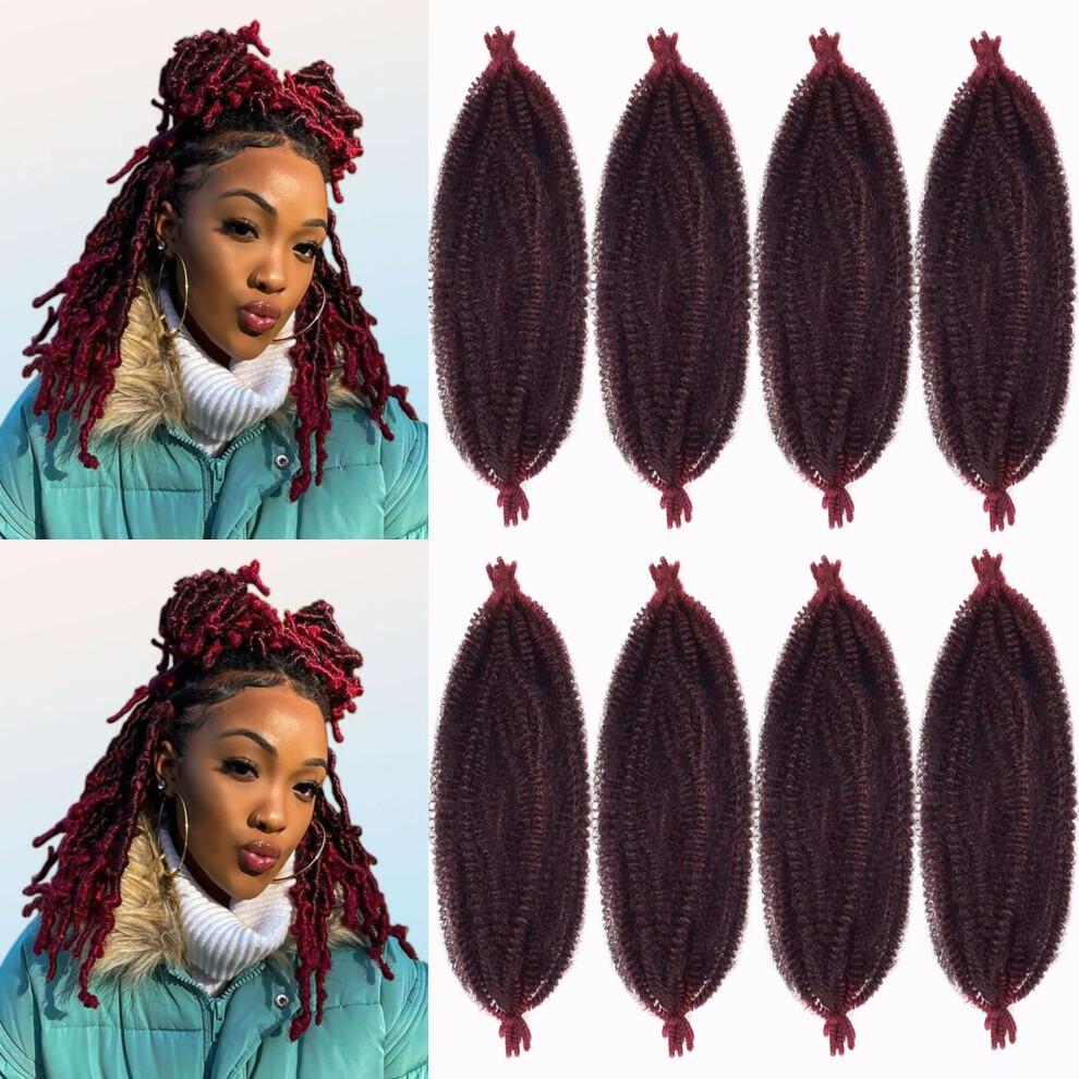 Paraglame Unisex Marley Hair 16 Inch Springy Afro Twist Hair 8 Packs Marley Twist Braiding Hair Wrapping Hair For Soft Locs Synthetic Crochet Braids Hair Extension Fo