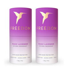 FREEDOM Natural Deodorant - 100% Aluminum & Paraben Free, 24 Hour Odor Protection for Women & Men with Sensitive Skin, Made with Magnesium & Natural E