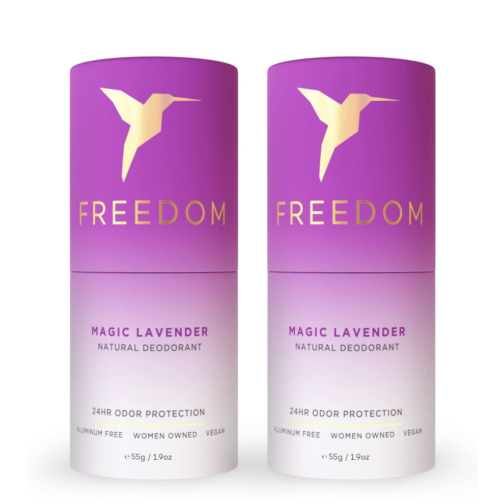 Freedom Natural Deodorant - 100% Aluminum & Paraben Free, 24 Hour Odor Protection For Women & Men With Sensitive Skin, Made With Magnesium & Natural E