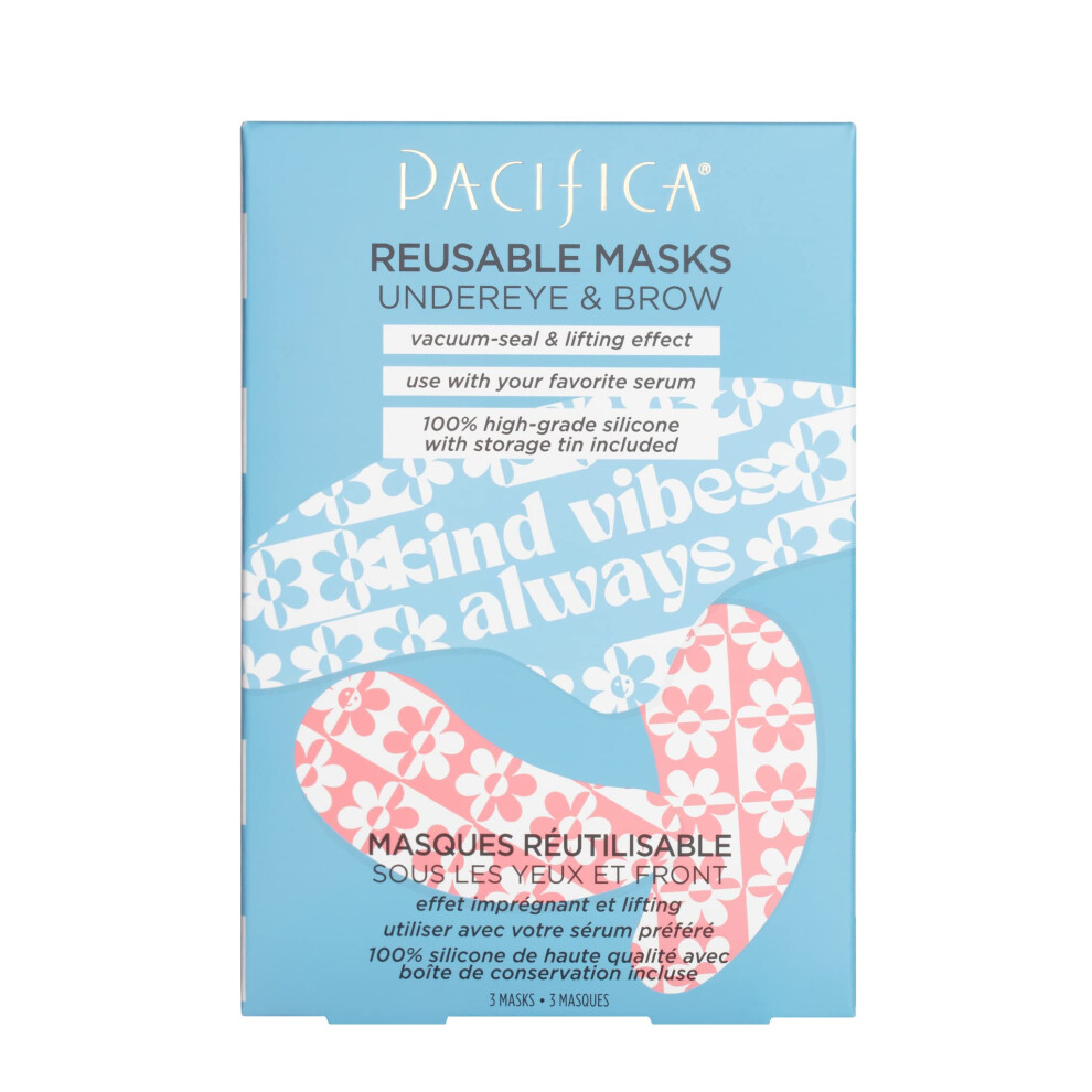 Pac Fica Pacifica Beauty | Reusable Undereye + Brow Mask Value Set | 100% Silicone | Vacuum Seal & Lifting Effect | Minimize Fine Lines + Wrinkles | Pair With