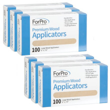 ForPro Professional Collection Premium Wood Applicators  Non-Sterile  Hair Removal Waxing Sticks  Large  6  L x .75  W  100-Count (Pack of 6)