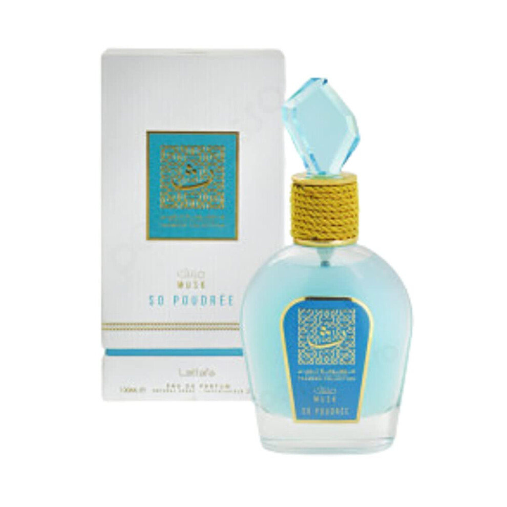Lattafa Musk So Poudree Thameen Collection Eau De Parfum Spray For Women 3.4 Ounce
