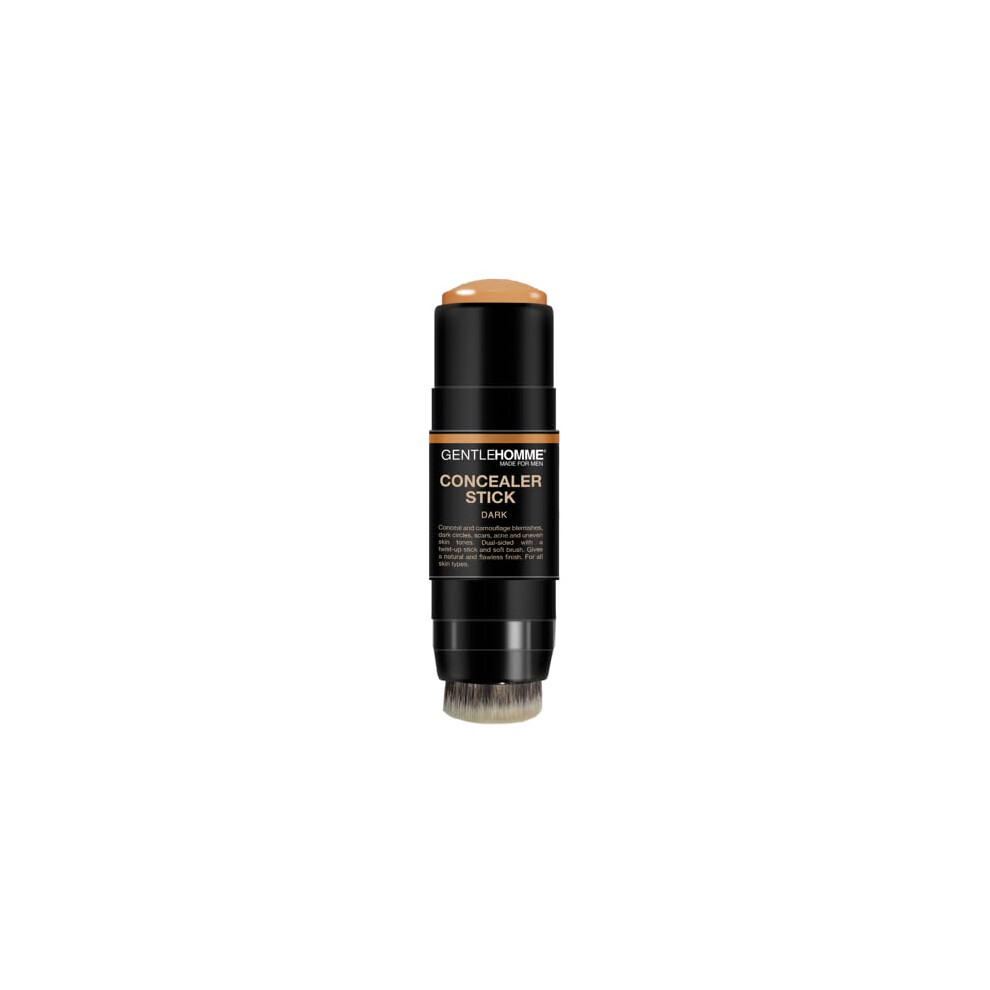 Gentlehomme - Concealer Stick - Men? 2-In-1 Concealer & Brush - For Blemishes Dark Circles Scars Acne & Uneven Skin Tones - Natural Finish - All Sk