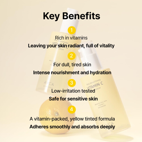 Siero Viso AVCA True Brightening con Vitamina C - Rimuovi Macchie Scure 100ml 2