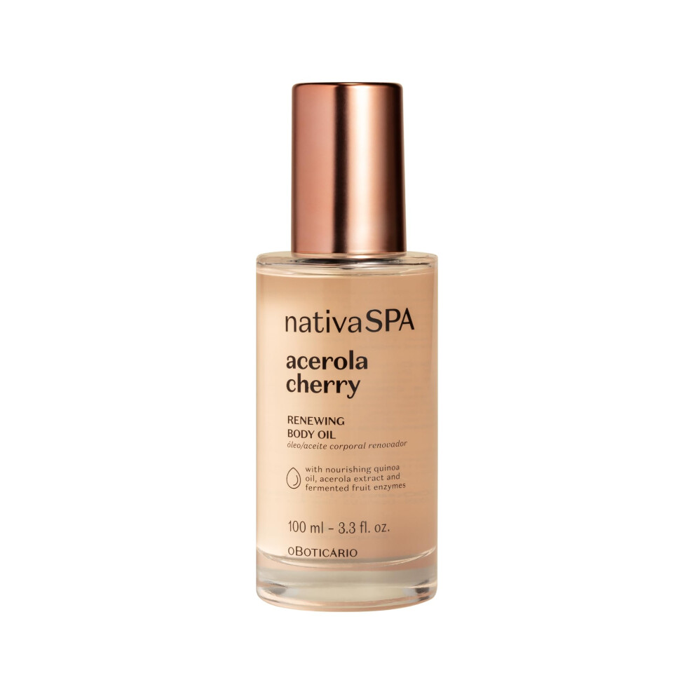 Nativa Spa Obo Botic? Nativa Spa O Botic Rio Acerola Cherry Renewing Body Oil Luminous Glow And Deep Hydration 3.38 Ounce (100Ml)
