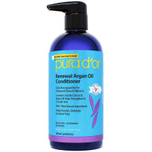 PURA D'OR 16 Oz Renewal Argan Oil Conditioner - Sulfate-Free Hydrating Frizz Control Color-Safe with Organic Aloe Vera & Argan Oil Nourishing &