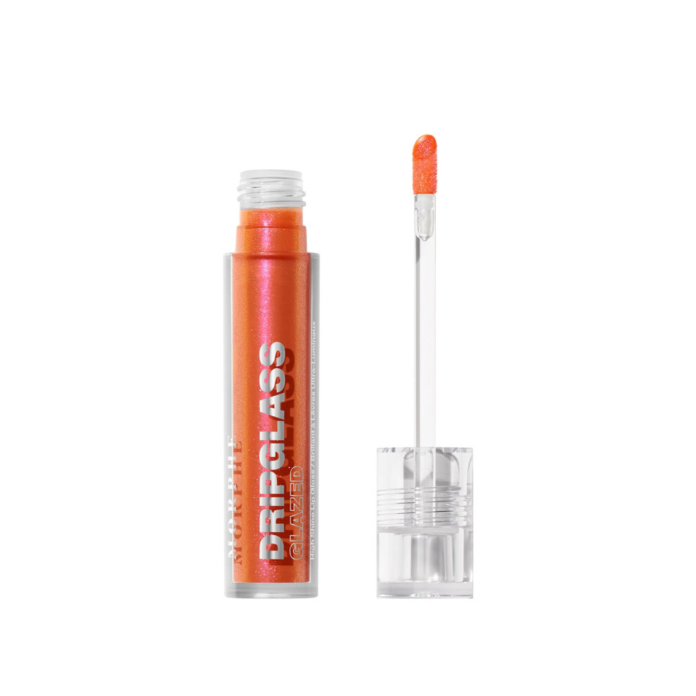 Morphe Dripglass High Shine Lip Gloss - Glazed  Semi-Sheer & Nourishing Lip Makeup - Buildable Formula Infused with Plant-Derived Squalane & Vitamin E