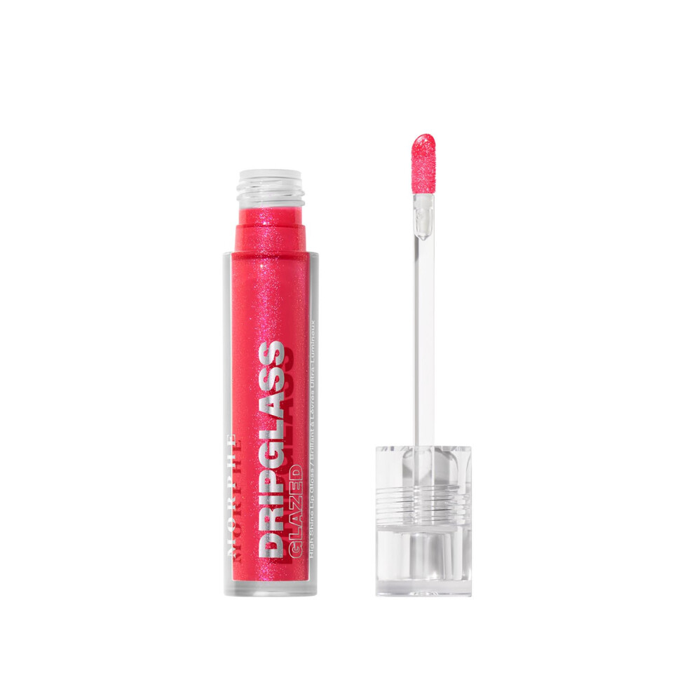 Morphe Dripglass High Shine Lip Gloss - Glazed  Semi-Sheer & Nourishing Lip Makeup - Buildable Formula Infused with Plant-Derived Squalane & Vitamin E