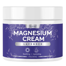 Dersie Magnesium Cream for Sleep & Leg Cramps: Soothing Magnesium Lotion with Lavender Grape & Camellia Seed Oil - Hydrating & Calming for Men Women