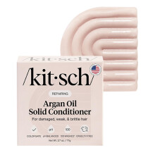 Kitsch Repairing Argan Oil Solid Conditioner Bar for Hair Care - Vegan All Natural Made in USA Paraben-Free Sulfate-Free for Damaged Weak and