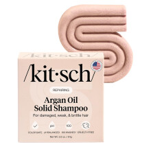 Kitsch Repairing Argan Oil Solid Shampoo Bar for Hair Care - Vegan All Natural Made in USA Paraben-Free Sulfate-Free for Damaged Weak and Brit