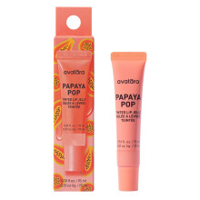 Avatara Papaya Pop Tinted Lip Jelly Hydrating Lip Gloss Treatment with Vitamin-Rich Botanicals Peachy-coral Tint Vegan & Cruelty-Free Soothes & S
