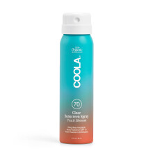COOLA Organic Sunscreen SPF 70 Sunblock Spray Dermatologist Tested Skin Care for Daily Protection Vegan and Gluten Free Peach Blossom 2 Fl Oz