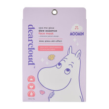 dearcloud x Moomin Sea Me Glow Dew Essence Face Mask Korean Sheet Mask - Allantoin Niacinamide & Cica (3 Pack)