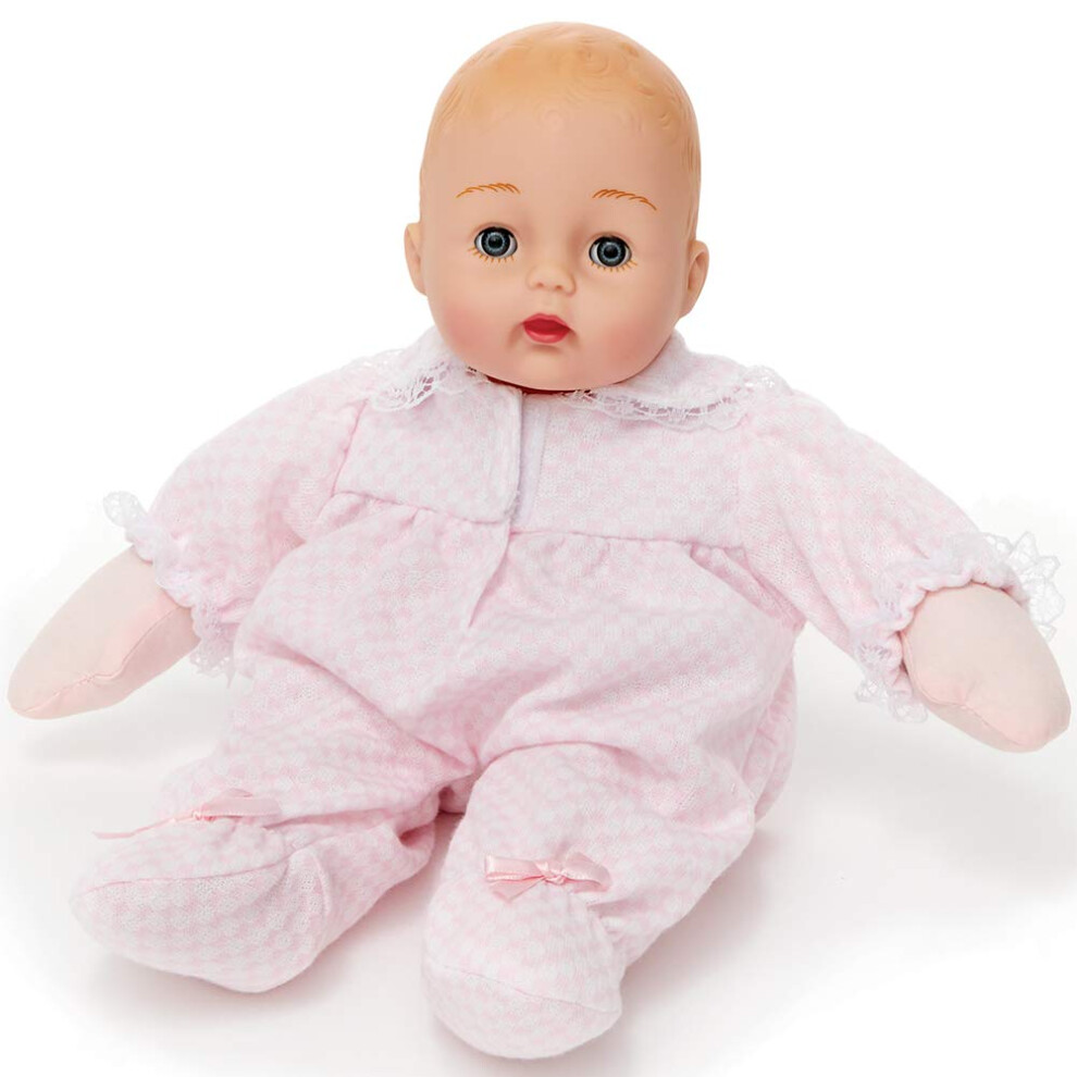 Madame Alexander Baby Huggums avec tenue    carreaux roses