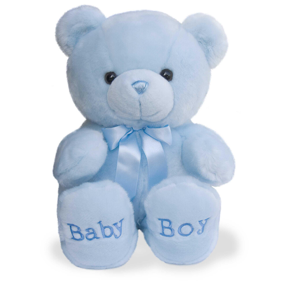 Snuggly Comfy Bear Baby Stuffed Animal - Comforting Companion - Imaginative Play - 18 Inches Blue Ebba