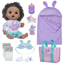 Baby Alive Bunny Sleepover Baby Doll Bedtime-Themed 12-Inch Dolls Sleeping Bag & Bunny-Themed Doll Accessories Toys for 3 Year Old Girls and Boys a