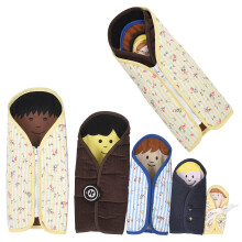 Constructive Playthings Cloth Nesting Dolls for Kids Learning Toys with Clothing Fixtures Teaches Self-Dressing Inclusive Diversity Dolls for Social